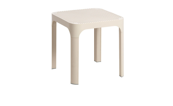 Beistelltisch Net Table 40 in Corda (Naturfarben), stapelbar, 40 x 40 cm
