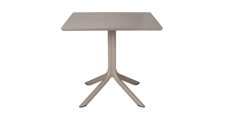 Beistelltisch Clip 80 in Tortora (Braun), 80 x 80 cm