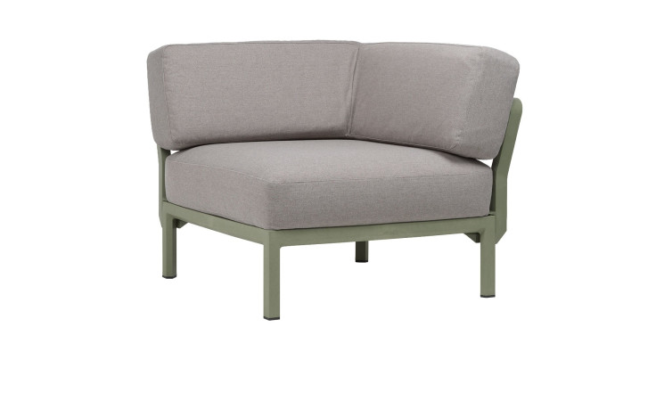 Eck-Element Maximo in Lava/Cactus (Grau/Grün), Gestell mit Matt-Effekt