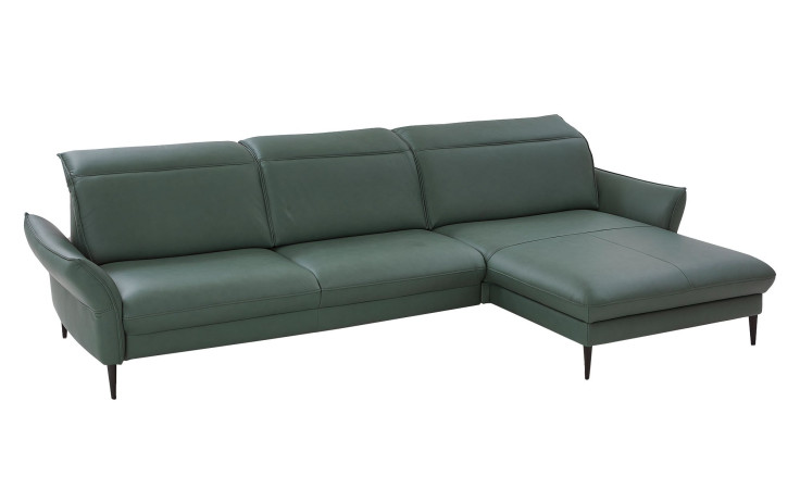 Basis-Ecksofa MONDO Mirum in einerm Echtlederbezug in Opal