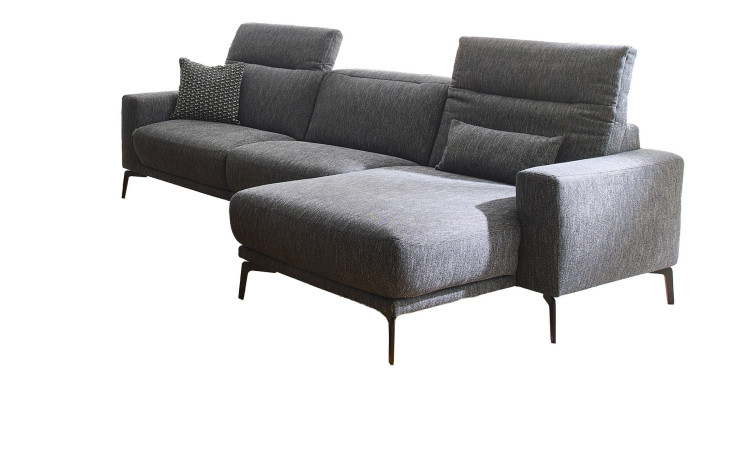 Basis-Wohnlandschaft MONDO Shima in einem Bezug in Graphite bezogen, Ausrichtung rechts