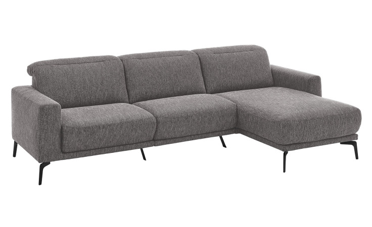 Komfort-Wohnlandschaft MONDO Ensemble Shima, in der Farbausführung Graphite, Schrägansicht