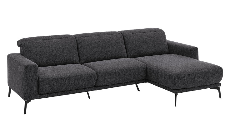 Basis-Wohnlandschaft MONDO Ensemble Shima, in der Farbausführung Black, Schrägansicht