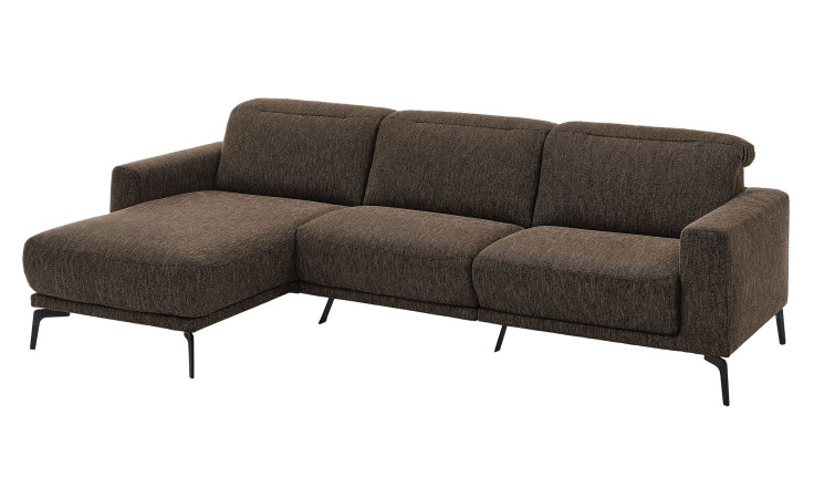 Basis-Wohnlandschaft MONDO Ensemble Shima, in der Farbausführung Chocolate, Schrägansicht