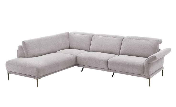 Komfort-Ecksofa MONDO Ensemble Lillia, in der Farbausführung Silver, Schrägansicht