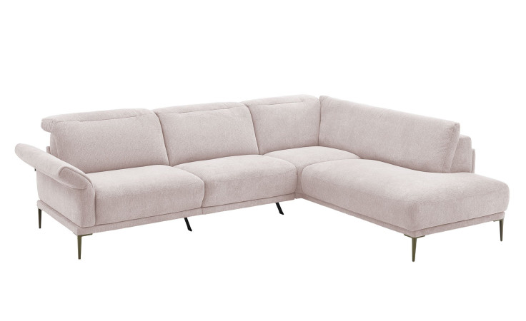 Komfort-Ecksofa MONDO Ensemble Lillia, in der Farbausführung Nature, Schrägansicht