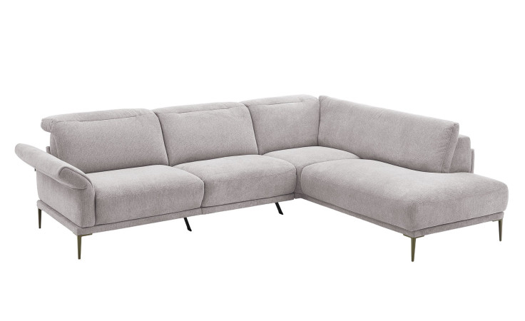 Komfort-Ecksofa MONDO Ensemble Lillia, in der Farbausführung Silver, Schrägansicht