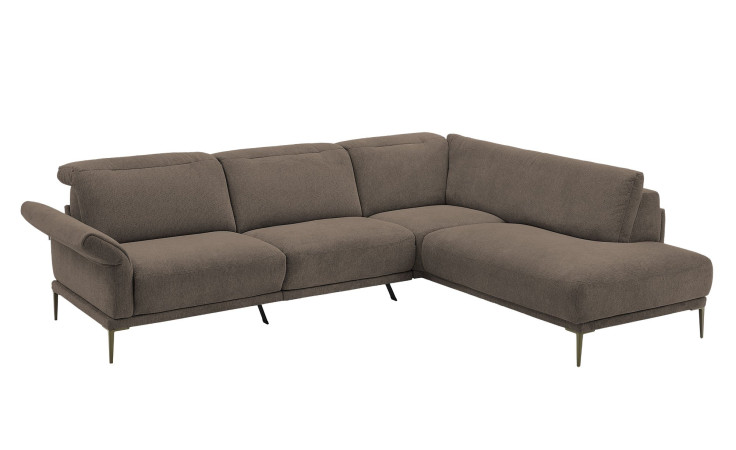 Komfort-Ecksofa MONDO Ensemble Lillia, in der Farbausführung Taupe, Schrägansicht