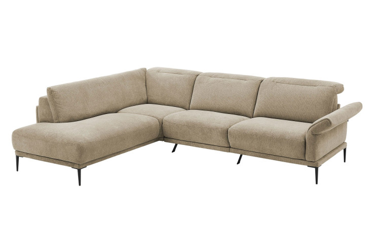 Basis-Ecksofa MONDO Ensemble Lillia, in der Farbausführung Beige, Schrägansicht