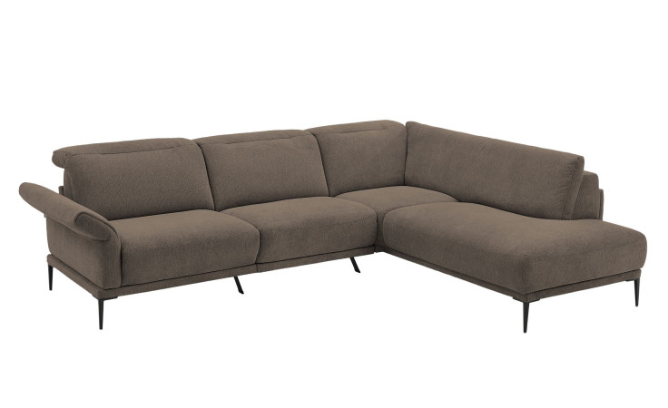 Basis-Ecksofa MONDO Ensemble Lillia, in der Farbausführung Taupe, Schrägansicht