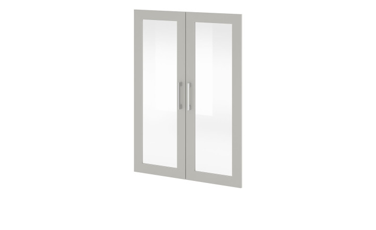 Glastüren-Paar vito Vary im Dekor Kreidegrau matt