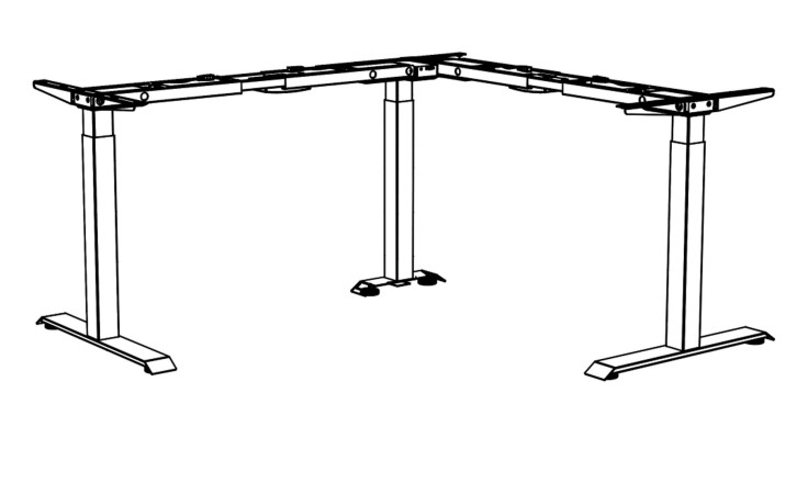 Winkel-Untergestell vito Vary Ausführung Silber, aus Metall