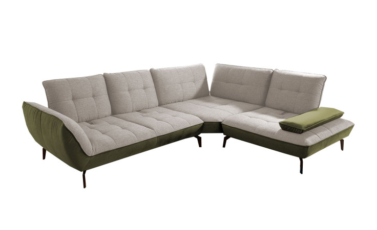 Basis-Ecksofa vito Ticona, in der Farbe Natur / Olive