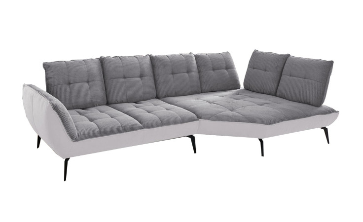 Basis-Ecksofa vito Ticona, in der Farbausführung Silber