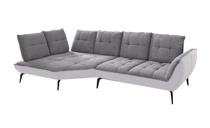 Basis-Ecksofa vito Ticona, in der Farbausführung Silber