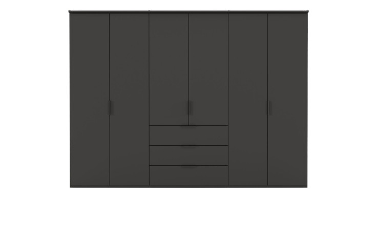 Drehtürenschrank vito Dioso in Graphit aus Holzwerkstoff.