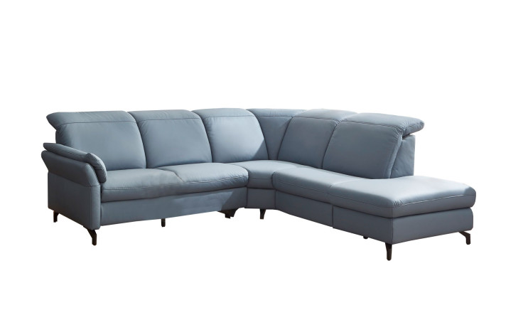 Basis-Ecksofa vito Sardena, in der Farbausführung Greyblue