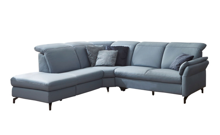 Basis-Ecksofa vito Sardena, in der Farbausführung Greyblue
