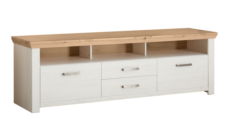 Basis-Lowboard set one York in Pino-Aurelio mit einer Absetzung in Artisan Eiche.