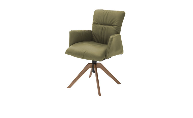 Armlehnstuhl Musterring Helmond, in der Farbausführung Olive, Schrägansicht