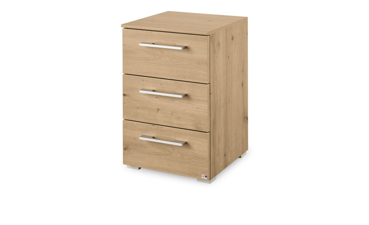 Nachttisch set one Henderson im Dekor Eiche-Artisan-Nachbildung und 3 Schubkästen