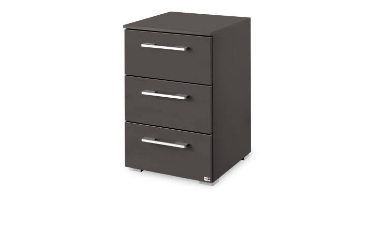 Nachttisch set one Henderson im Dekor Graphit und 3 Schubkästen