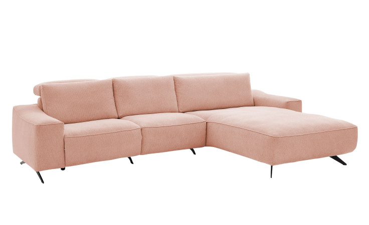 Komfort-Wohnlandschaft Musterrring MR 9450, in der Farbausführung Rose, Schrägansicht
