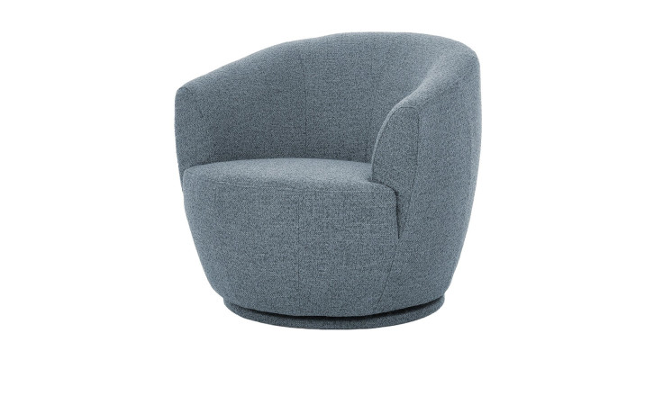 Sessel Musterring MR 9455, in der Farbausführung Blau, Schrägansicht
