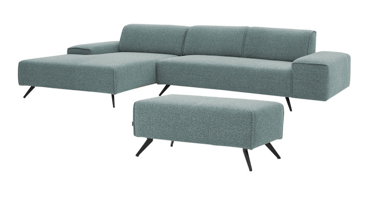 Komfort-Wohnlandschaft Musterring MR 2985, in der Farbausfürhung Türkis, mit Hocker