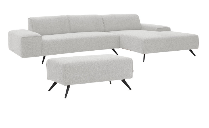 Komfort-Wohnlandschaft Musterring MR 2985, in der Farbausfürhung Weiß, mit Hocker