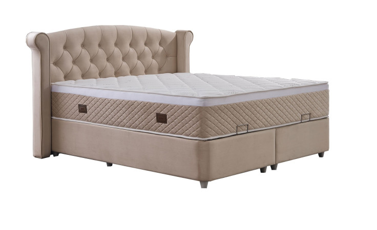 Bett Mello, in der Farbausführung Beige