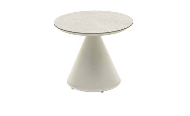 Beistelltisch Puerto in Beige-Taupe in Kelge-Form