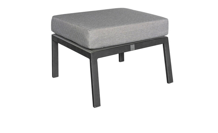 Gartenhocker LC Garden Belinda in grau und anthrazit mit Kissen