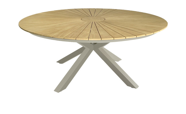 Gartenisch Unicamo von LC Garden, Platte aus Teakholz