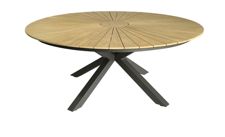 Gartenisch Unicamo von LC Garden, Platte aus Teakholz