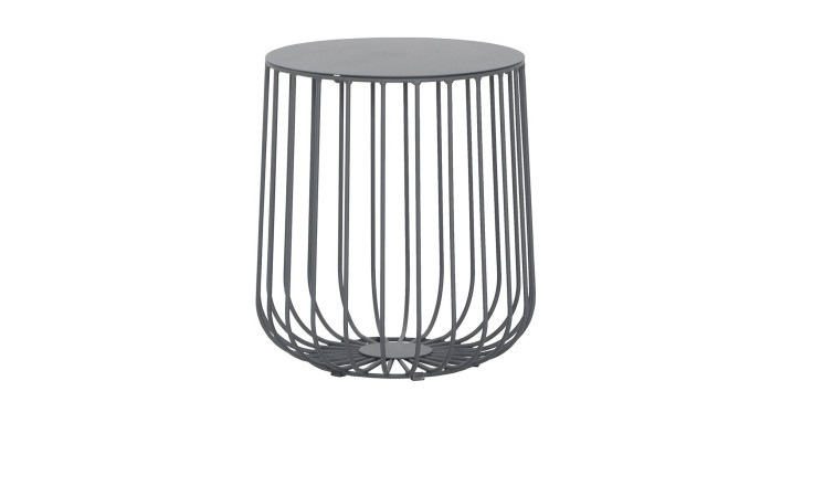 Beistelltisch rund aus Stahl in der Farbe Anthrazit