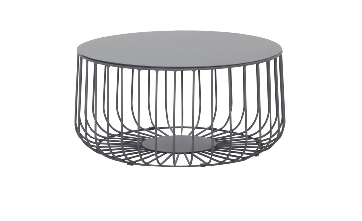 Beistelltisch rund aus Stahl in der Farbe Anthrazit