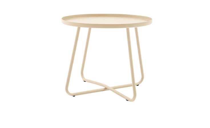 Beistelltisch Avila in beige aus Stahl