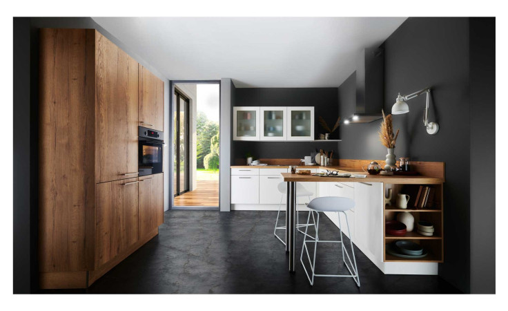 nolte Begros Küche, Manhattan Uni / Artwood, Eiche Ventura / Magnolia