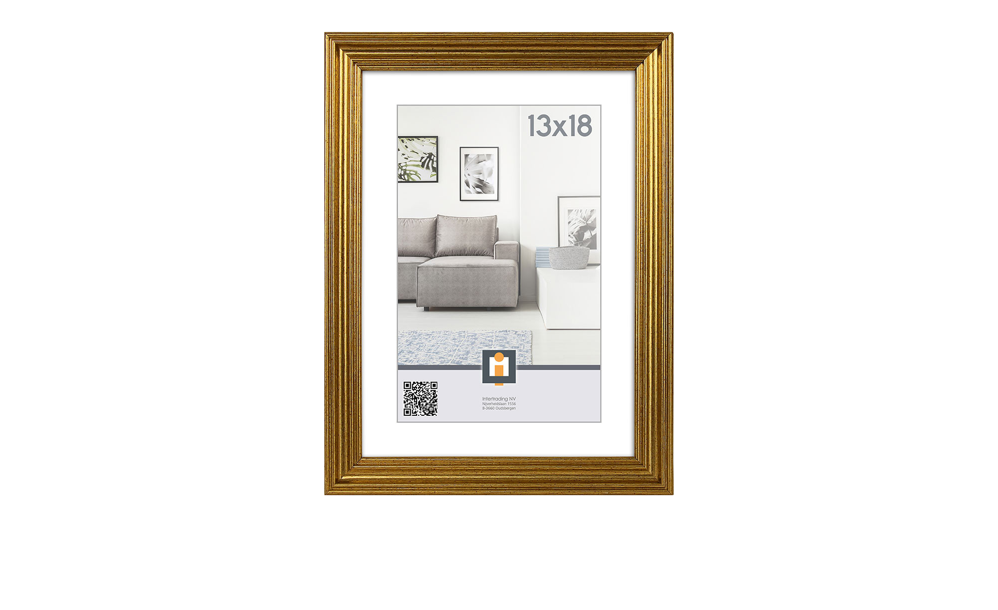 Brio 34424 Newton Bilderrahmen - 13x18 Cm, Weiß Mit Holzoptik, Aus Recyceltem Kunstharz