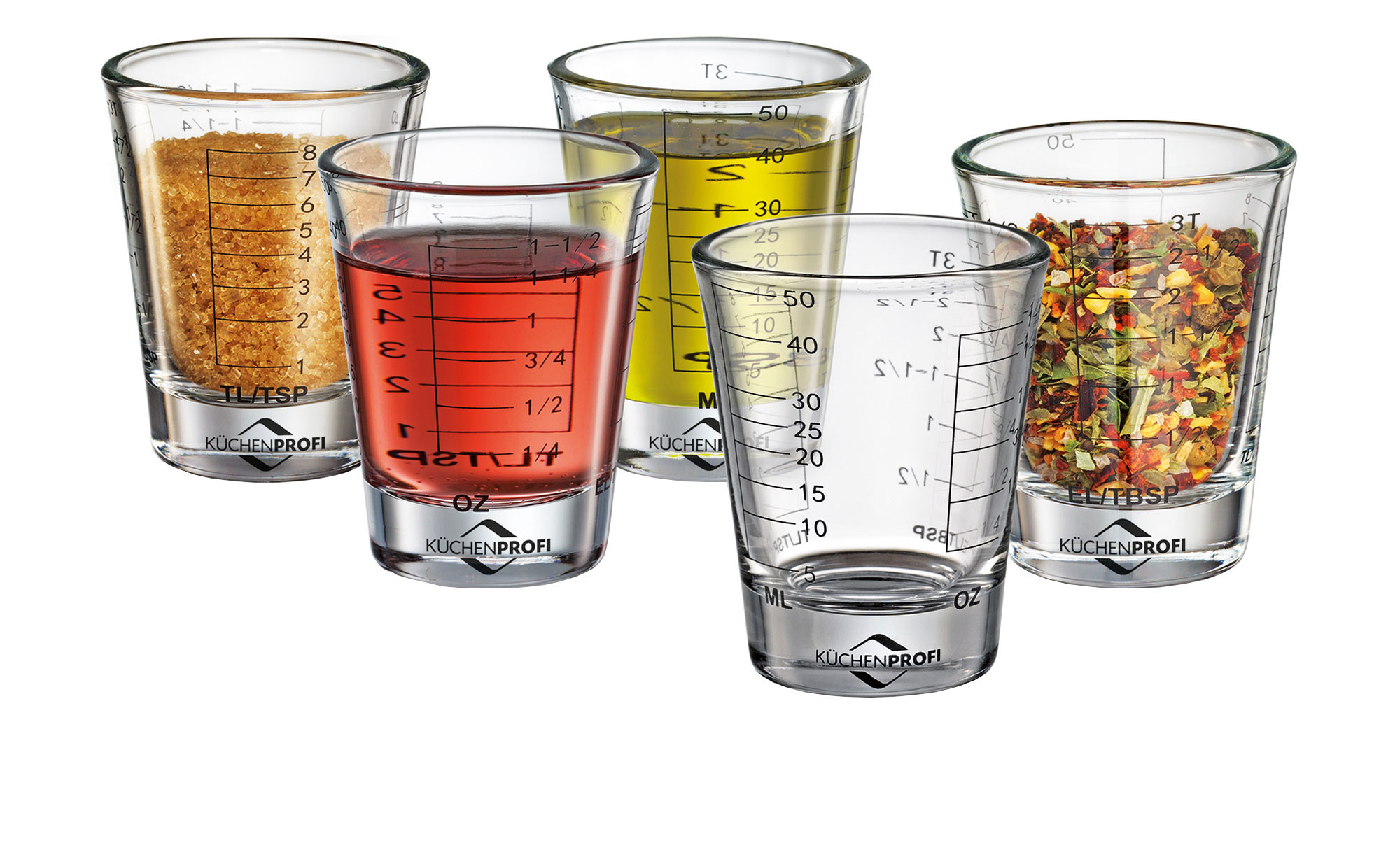 Tala Mini-Glas-Messbecher 40 Ml – Transparent, Mit Milliliter- Und Esslöffel-Angaben, Perfekt Für Kleine Mengen
