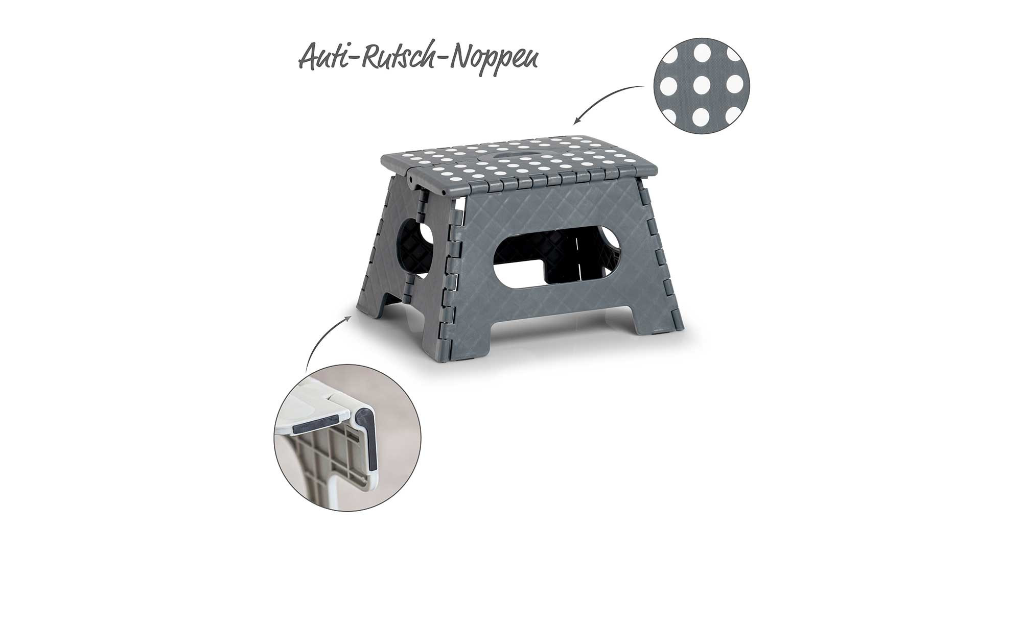 H&H Klapphocker Dunkelbraun – Faltbar, Robust & Platzsparend (34x36x47 Cm)