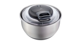 Salatschleuder Pullit 18,5 cm  in schwarz und silber.