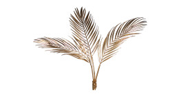 Chicozweig 60cm aus Kunststoff in gold.