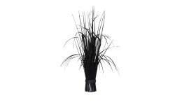 Stehgras 57 cm aus Kunststoff in schwarz mit einem schwarzen Band zugebunden.