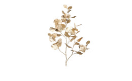 Eukalyptuszweig 86 cm aus Kunststoff in gold.
