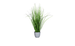 Grasarrangement 60 cm in einem grauen Pflanztopf