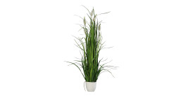Gras 105 cm aus Kunststoff in grün mit weißen Applikationen.