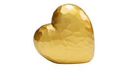 Deko-Herz Heart 14 cm hoch in gold
