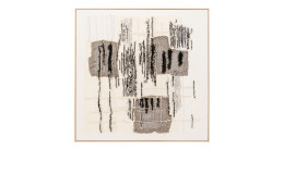 Gerahmtes Bild Cucito 122,6 x 122,6 cm in beige / grau